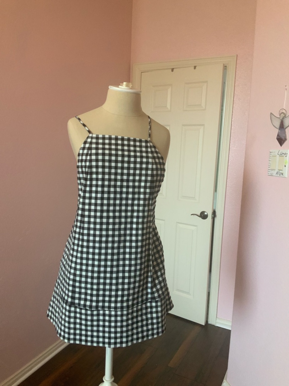 Anthropologie Black and White Checkered Dress